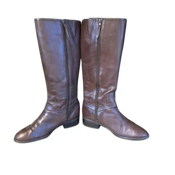 Lauren Ralph Lauren Marion Brown Leather Equestrian Riding Boots Size 8 - Picture 5 of 8
